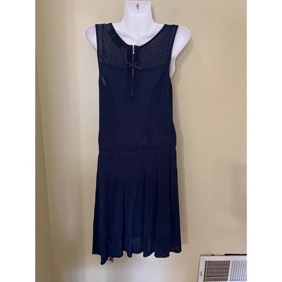 Cynthia Rowley  Crochet Detail Drop Waist Dress M Vacation Beach Resort Cruise - Picture 9 of 12